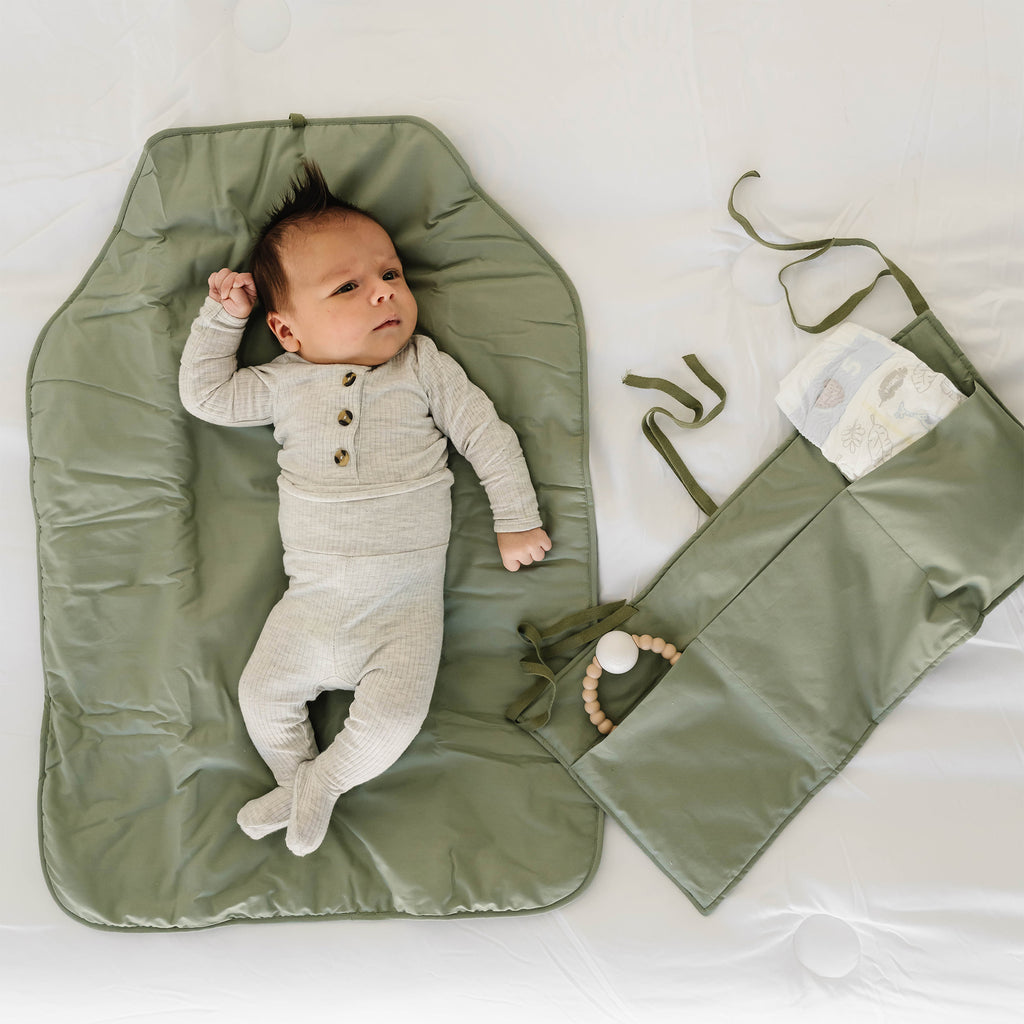 On The Go Portable Changing Pad- Lily Pad - Natemia