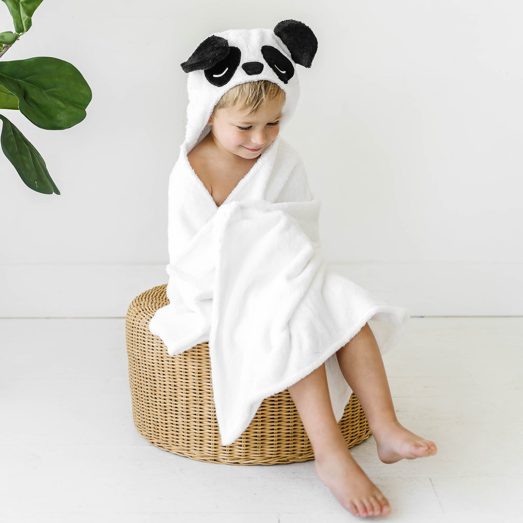 Panda Bamboo Hooded Towel for Kids - Natemia