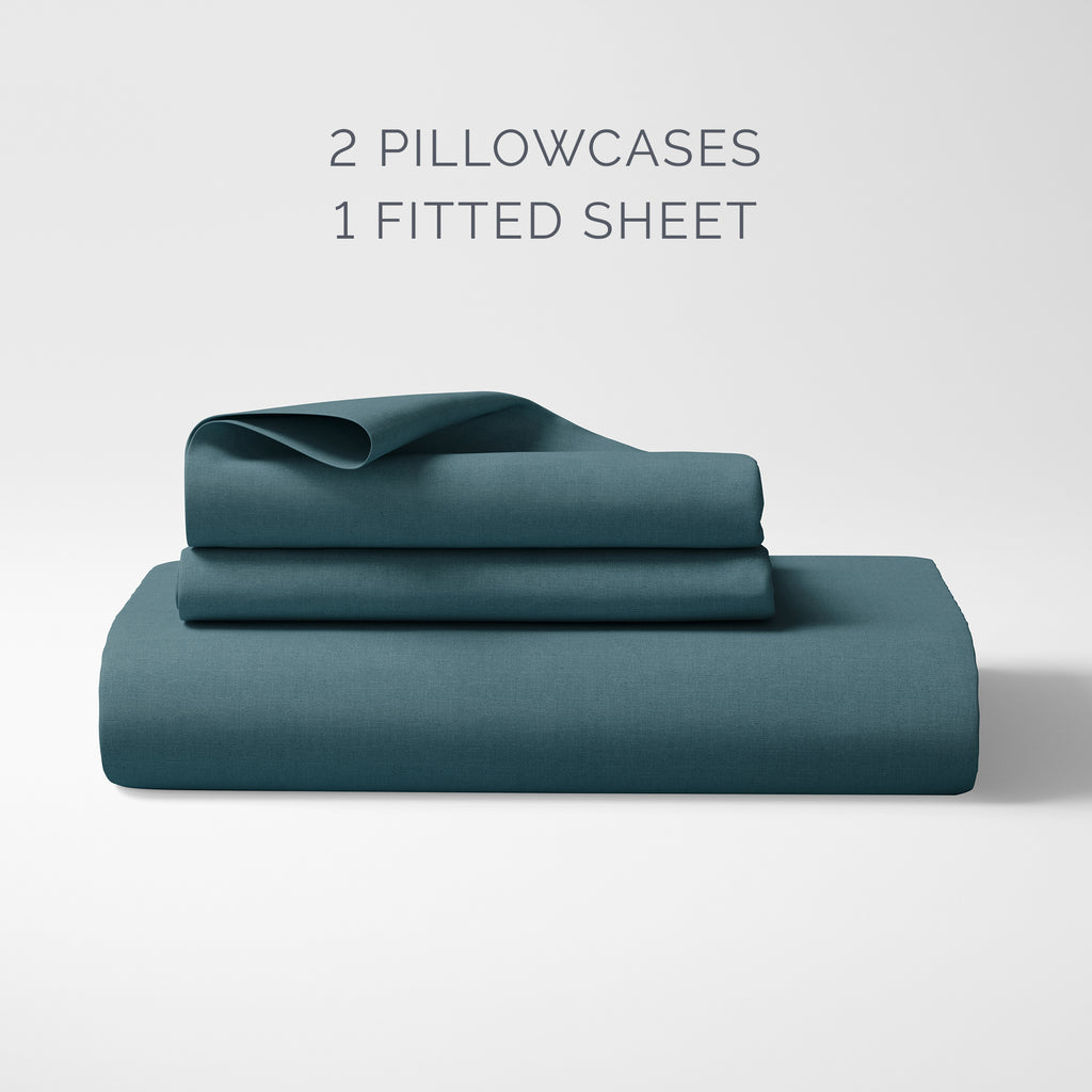 Organic Cotton Queen Fitted Sheet Set - Balsam - Natemia