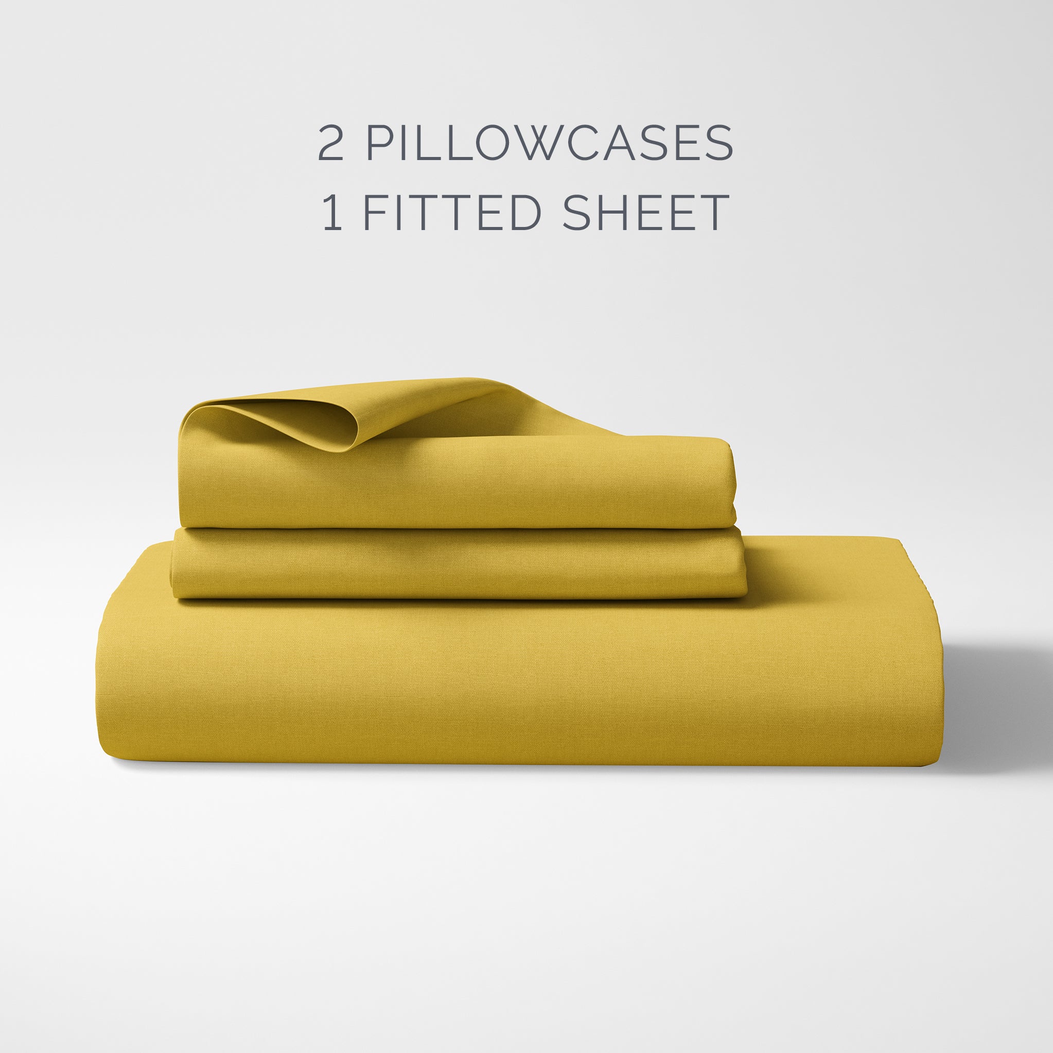 Organic Cotton Queen Fitted Sheet Set - Harvest Gold - Natemia
