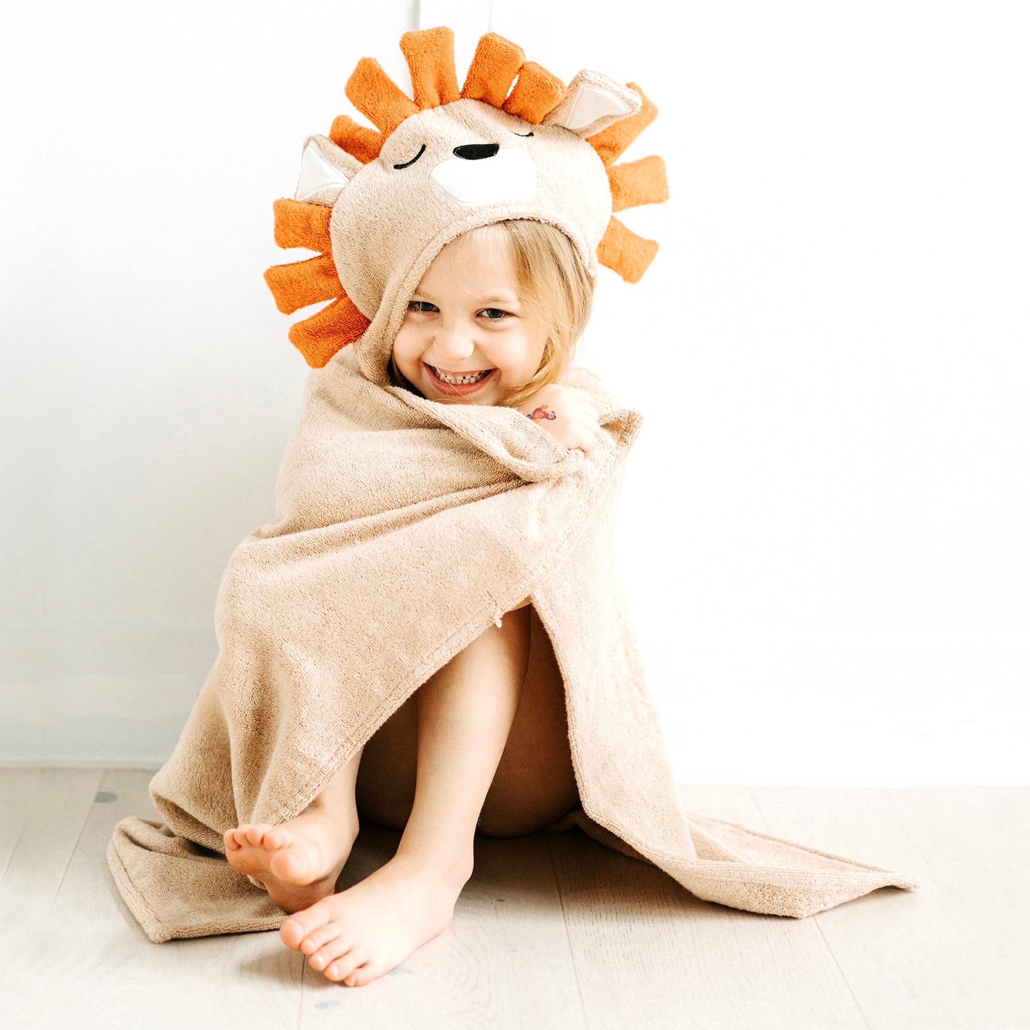 Lion Organic Baby Towel & Wash Cloth Set