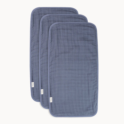 Ultra Soft Muslin Bamboo Burp Cloths - 3 Pack - Natemia