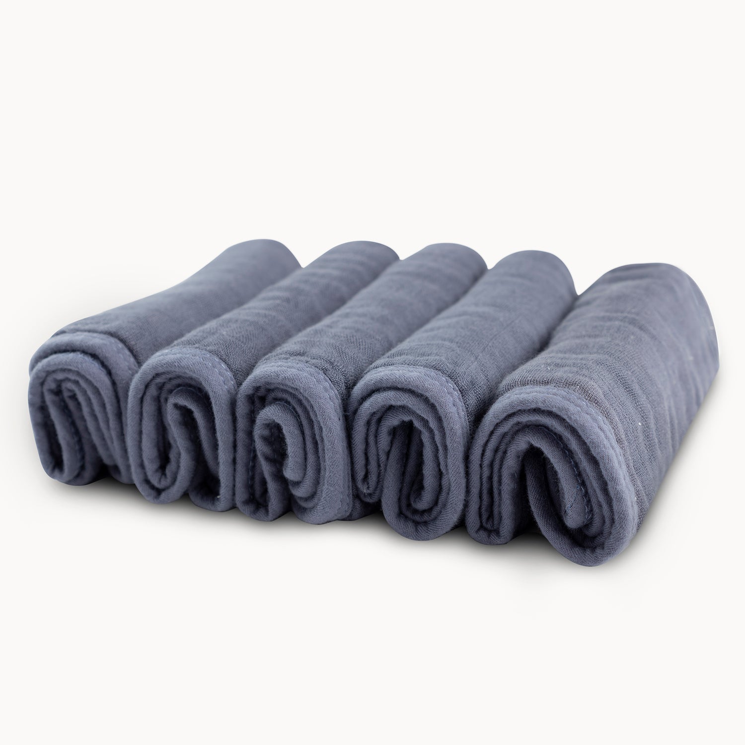 Ultra Soft Muslin Bamboo Washcloths- 5 Pack - Natemia