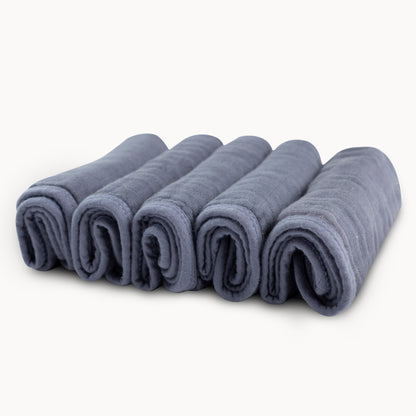 Ultra Soft Muslin Bamboo Washcloths- 5 Pack - Natemia