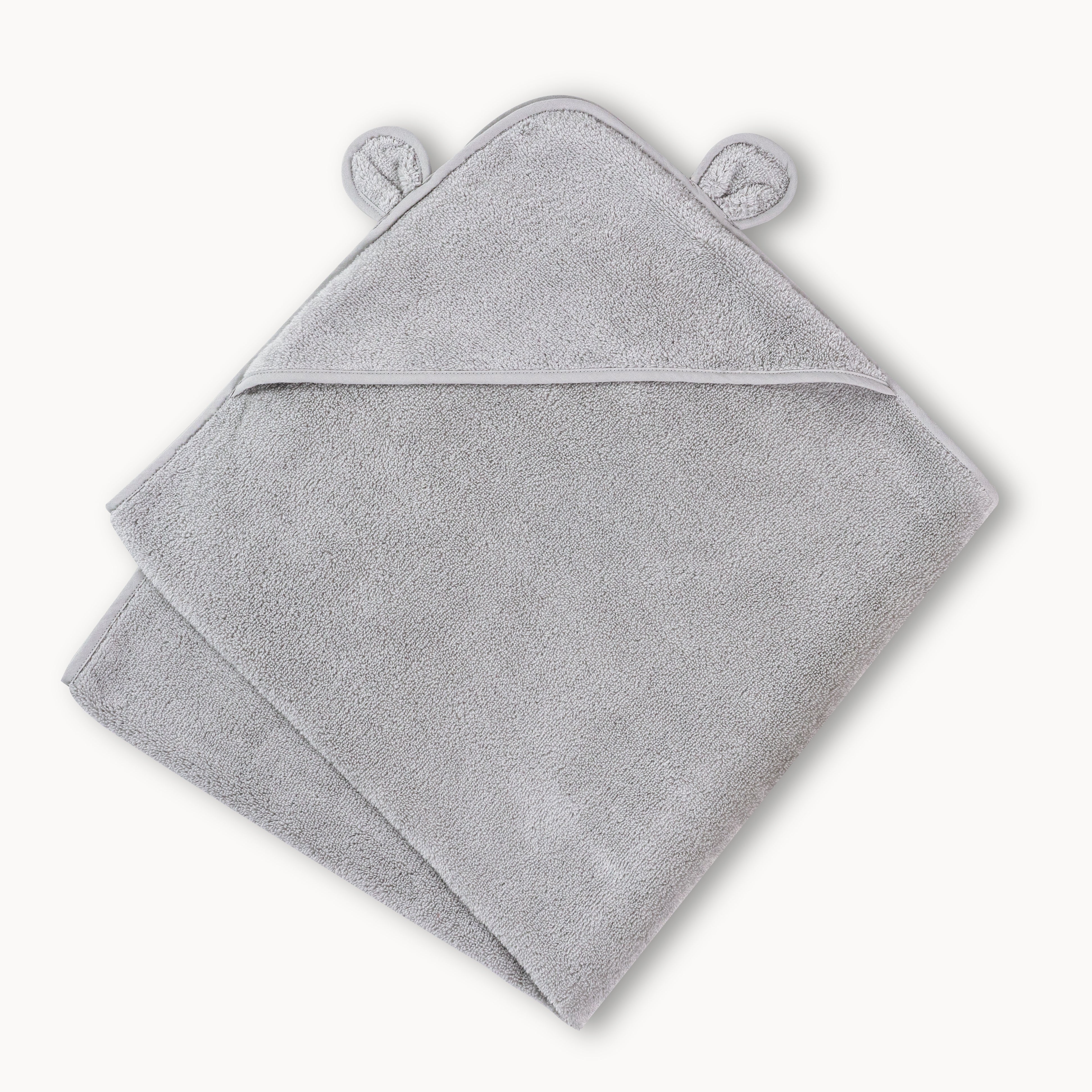 Organic Turkish Cotton Toddler Hooded Towel Set 4-Pack in White, Cotton by Quince