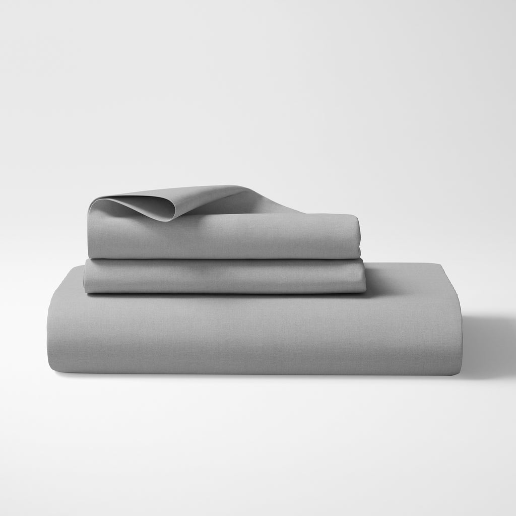 Organic Cotton Queen Fitted Sheet Set - Gray - Natemia