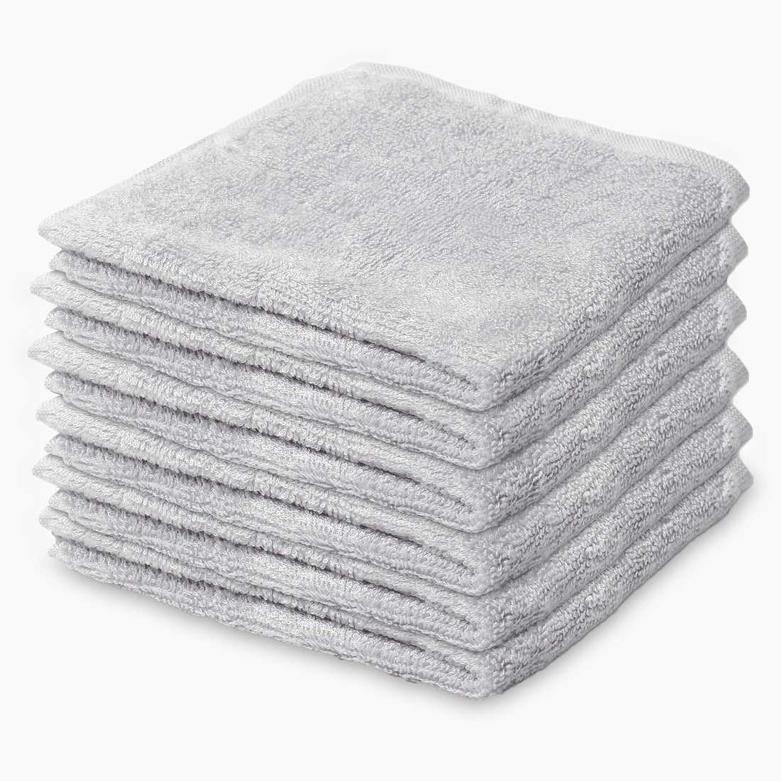 Ultra Soft Bamboo Washcloths in Grey - 6 Pack - Natemia