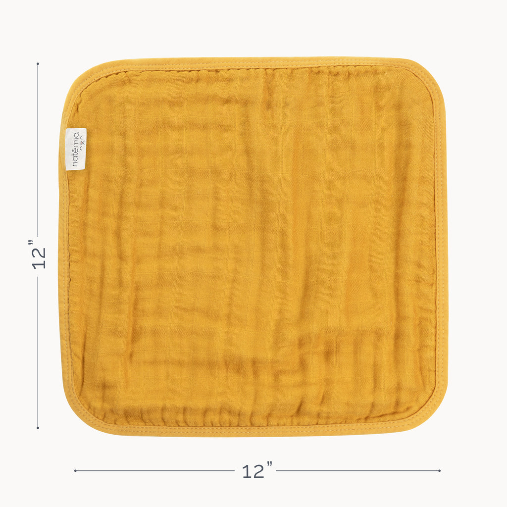 Ultra Soft Muslin Bamboo Washcloths- 5 Pack - Natemia