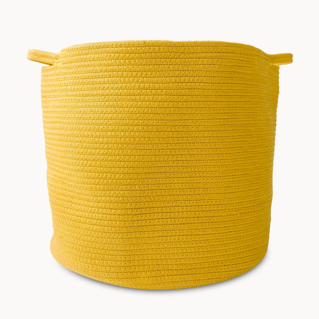 Cotton Rope Storage Basket in Harvest Gold - Natemia