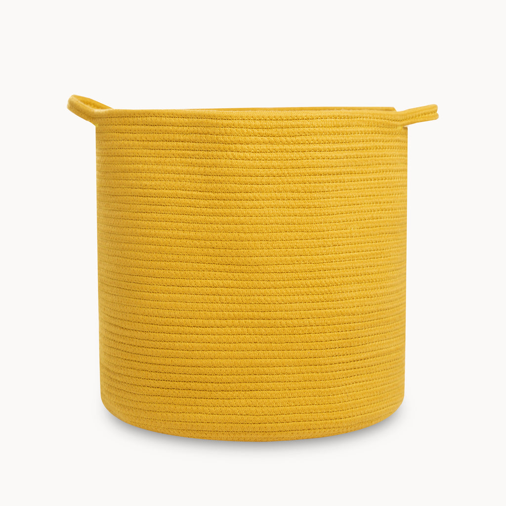 Cotton Rope Storage Basket in Harvest Gold - Natemia