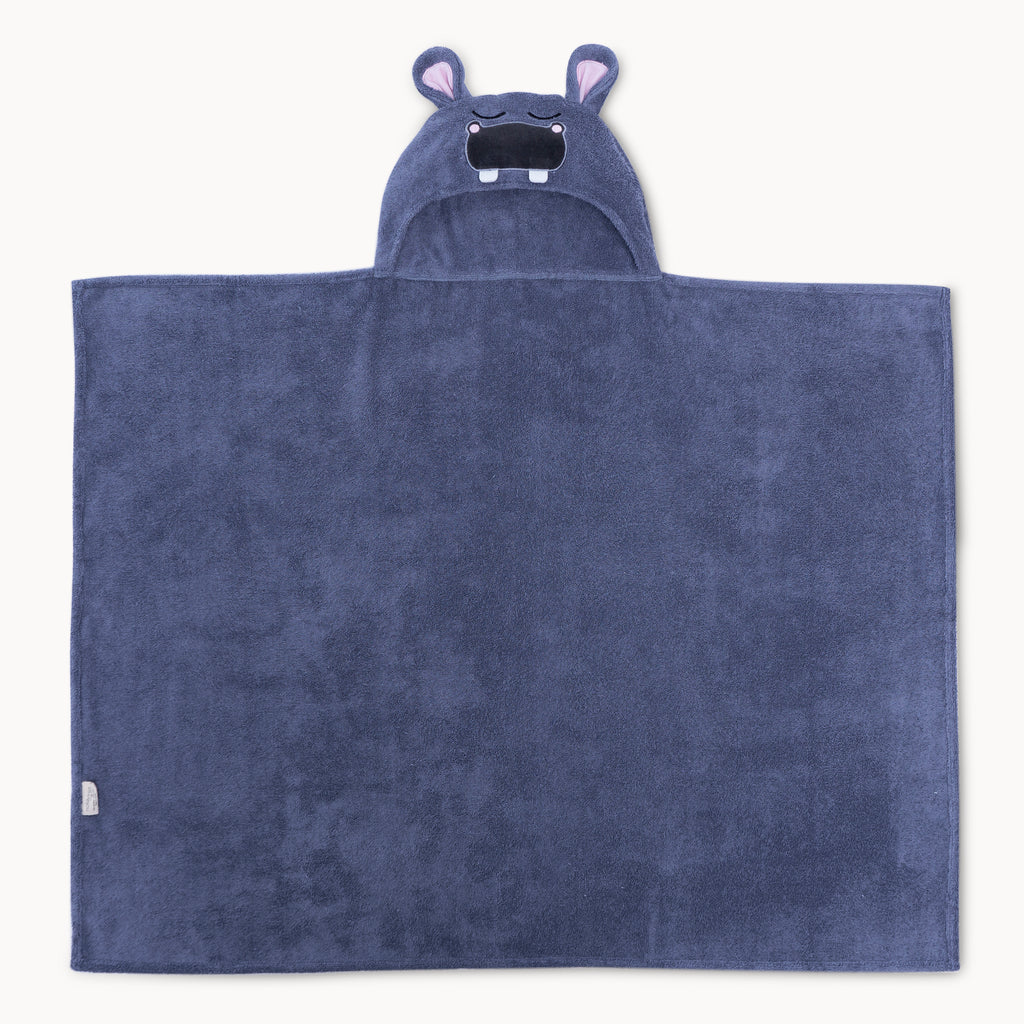 Bamboo Hippo Hooded Towel for Kids - Natemia