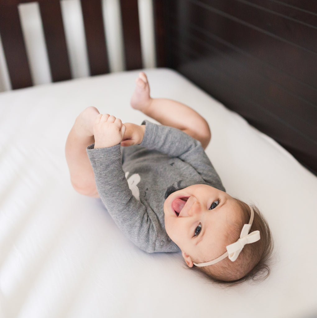 2 Pack Organic Cotton Crib Sheets -  White - Natemia