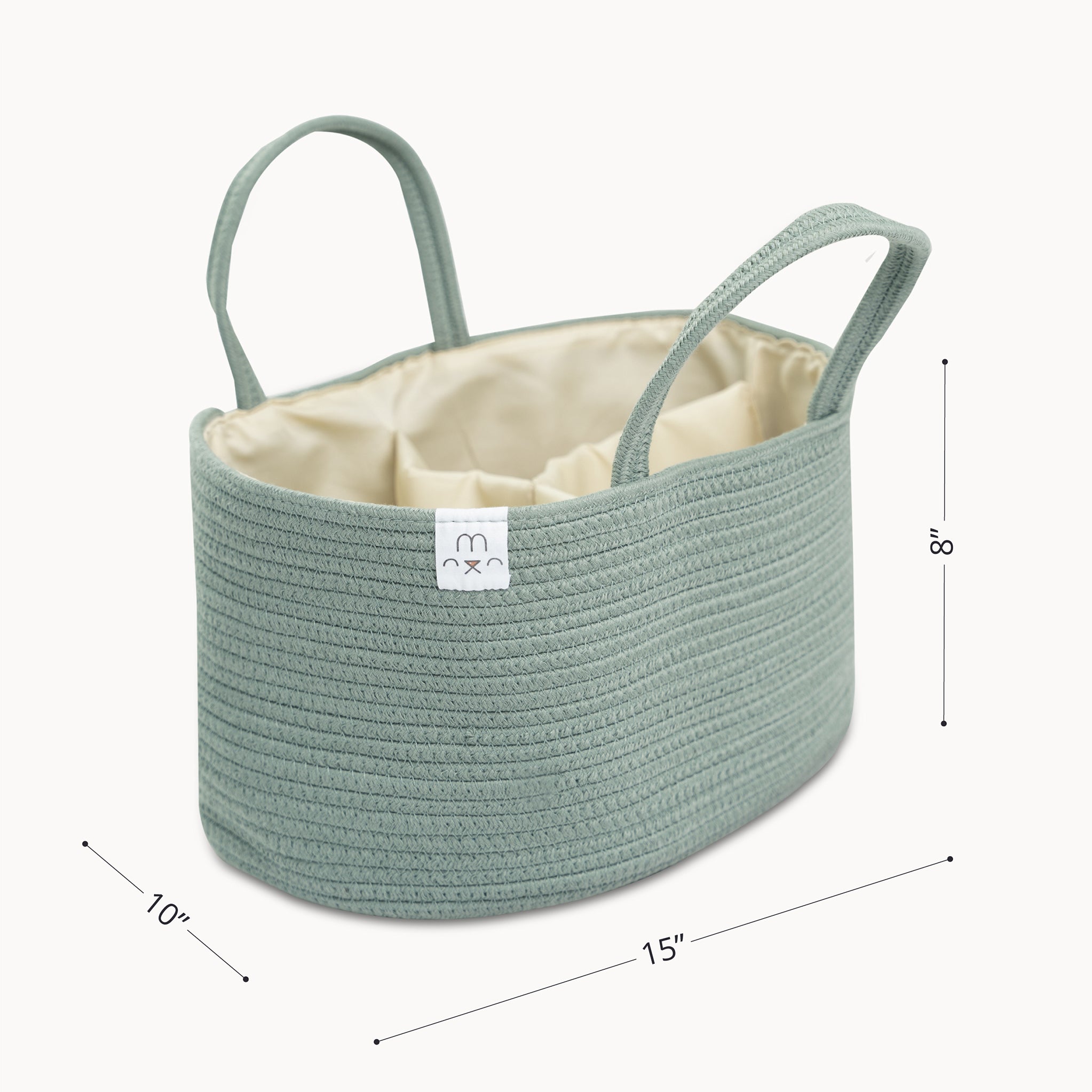 Set Of Three Cotton Rope Baskets for Storage, Diaper organizer
