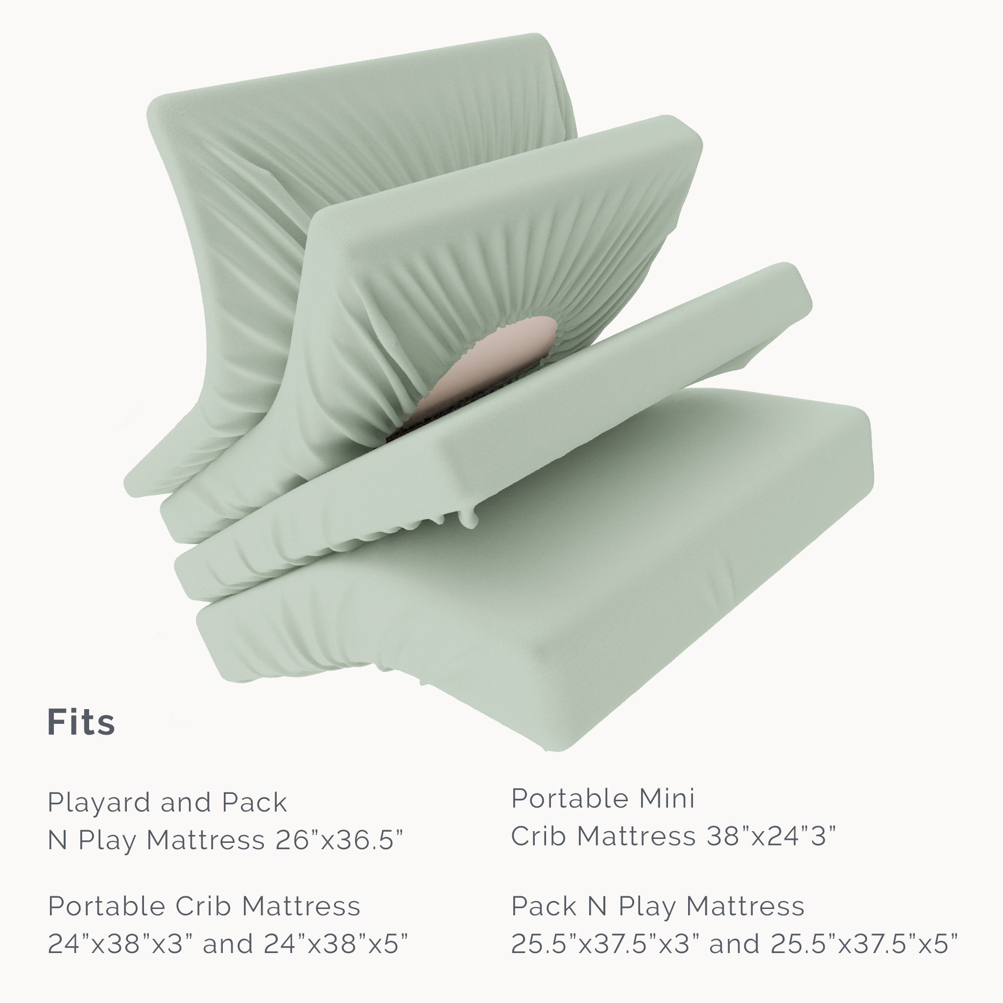 Organic Cotton Playard/ Pack and Play/ Mini Crib Fitted Sheet - Lily Pad - Natemia
