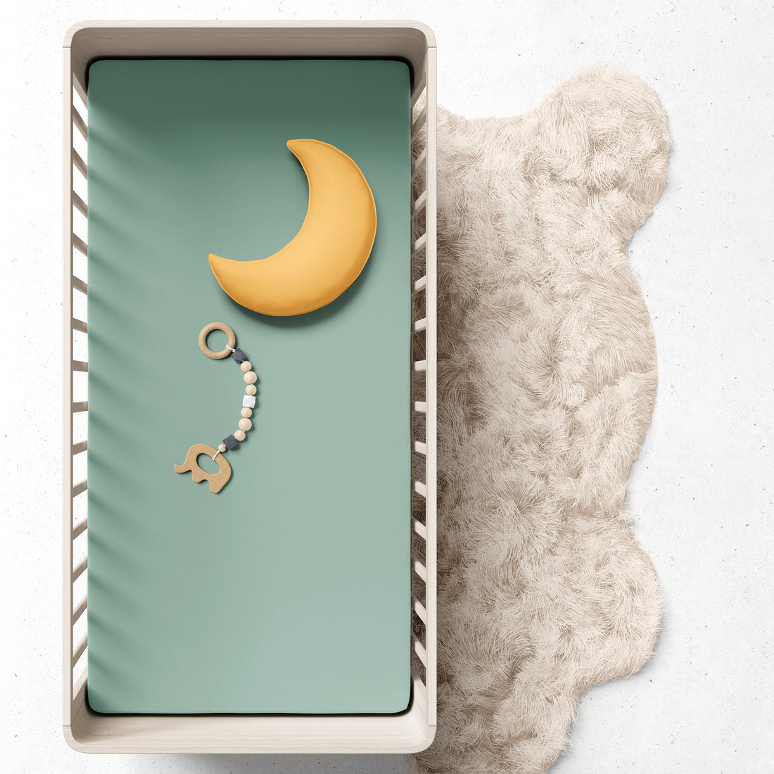 Organic Cotton Fitted Crib Sheet - Lily Pad - Natemia