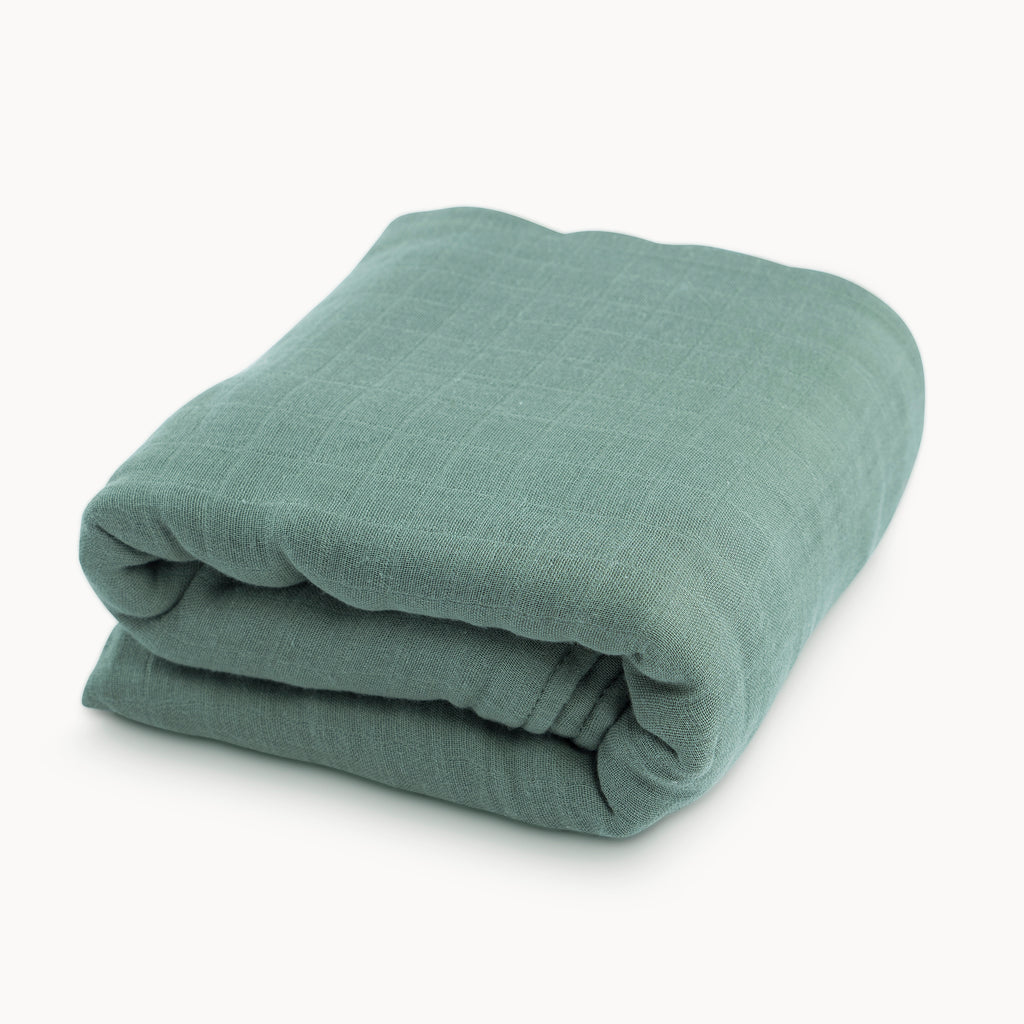 6-Layer Muslin Bamboo XL Blanket in Sage - Natemia