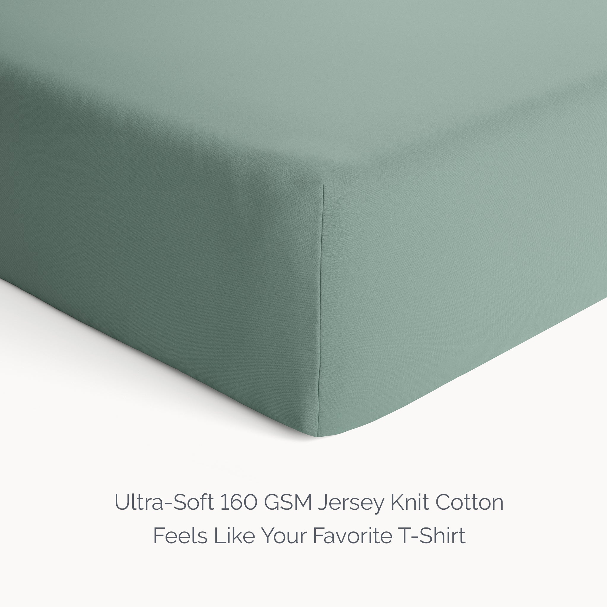 Organic Cotton Fitted Twin Sheet - Lily Pad - Natemia