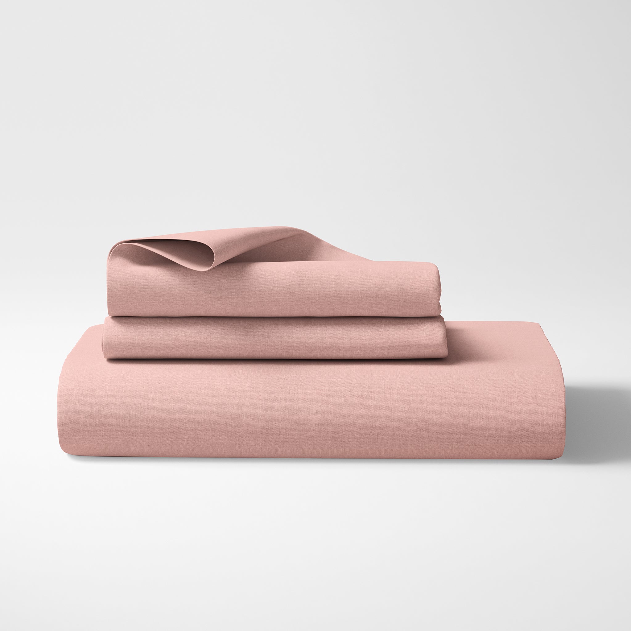 Organic Cotton Queen Fitted Sheet Set - Misty Rose - Natemia