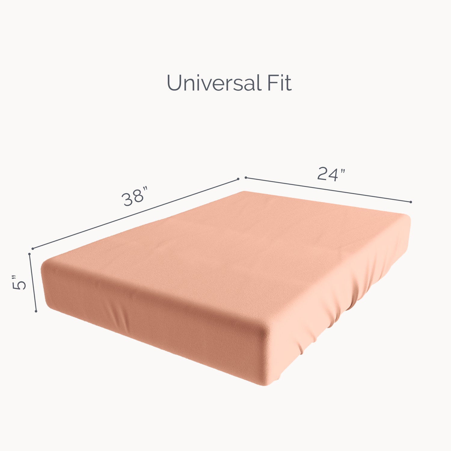 Organic Cotton Playard/ Pack and Play/ Mini Crib Fitted Sheet - Misty Rose - Natemia