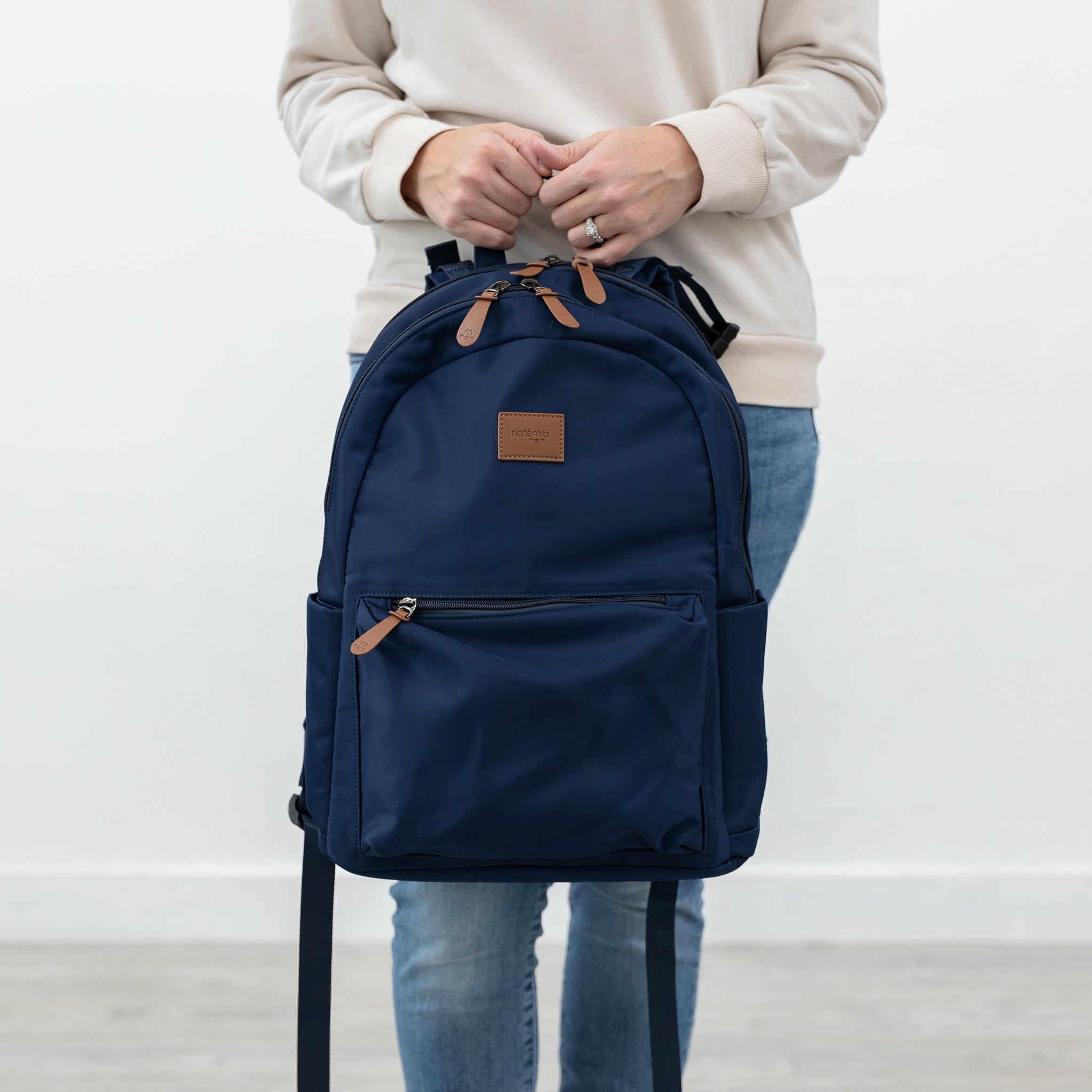 Diaper Backpack in Blue - Natemia