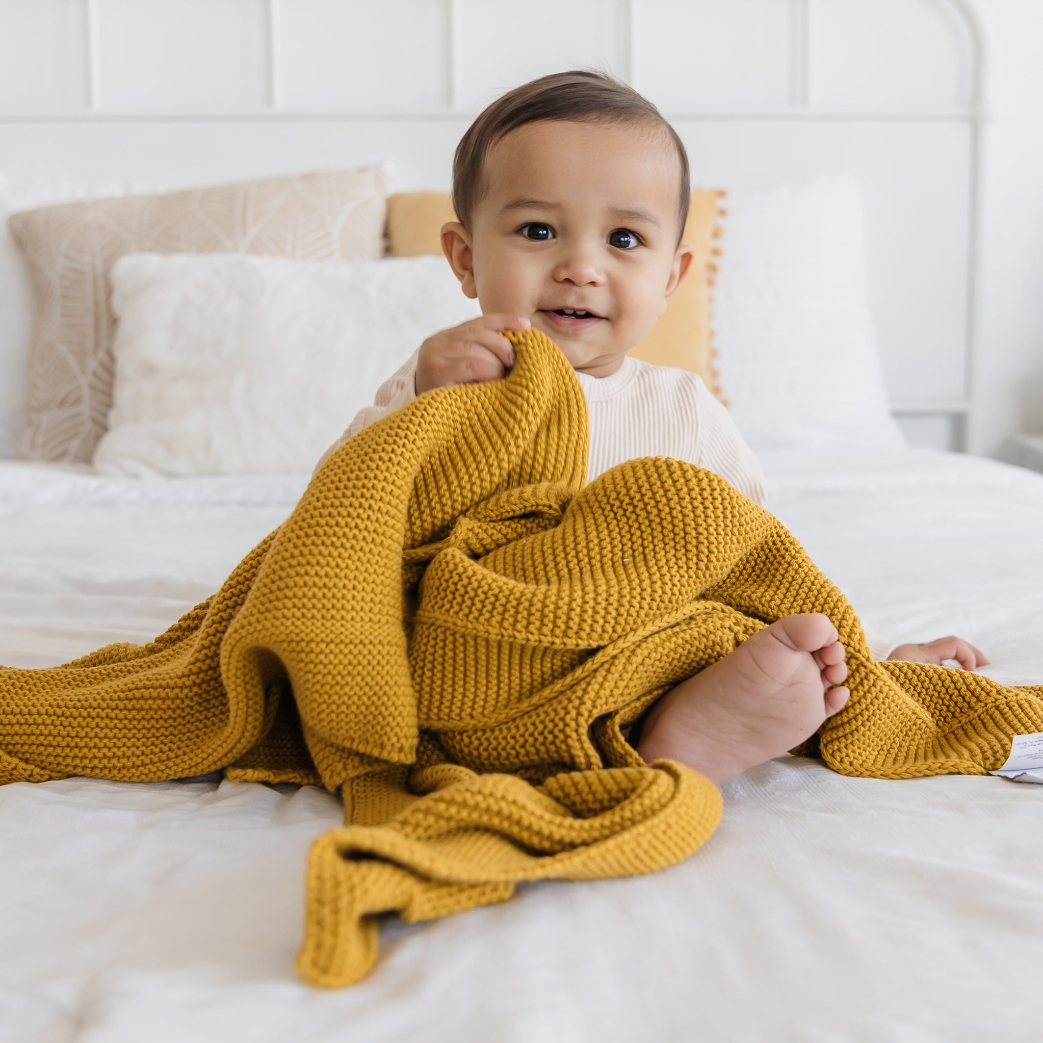 Gold baby orders blanket