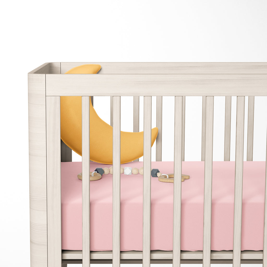2 Pack Organic Cotton Crib Sheets -  Pink - Natemia