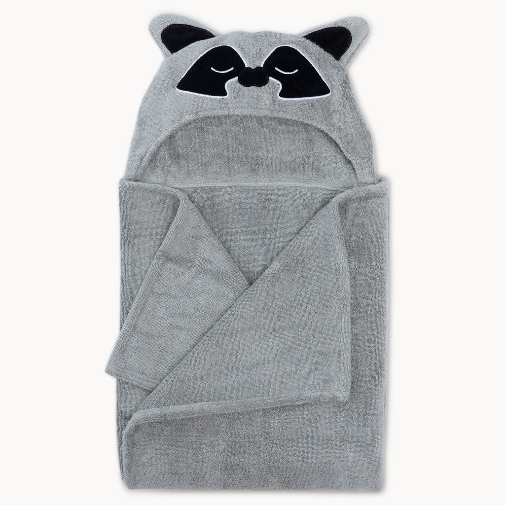 Raccoon Bamboo Hooded Towel for Kids - Natemia