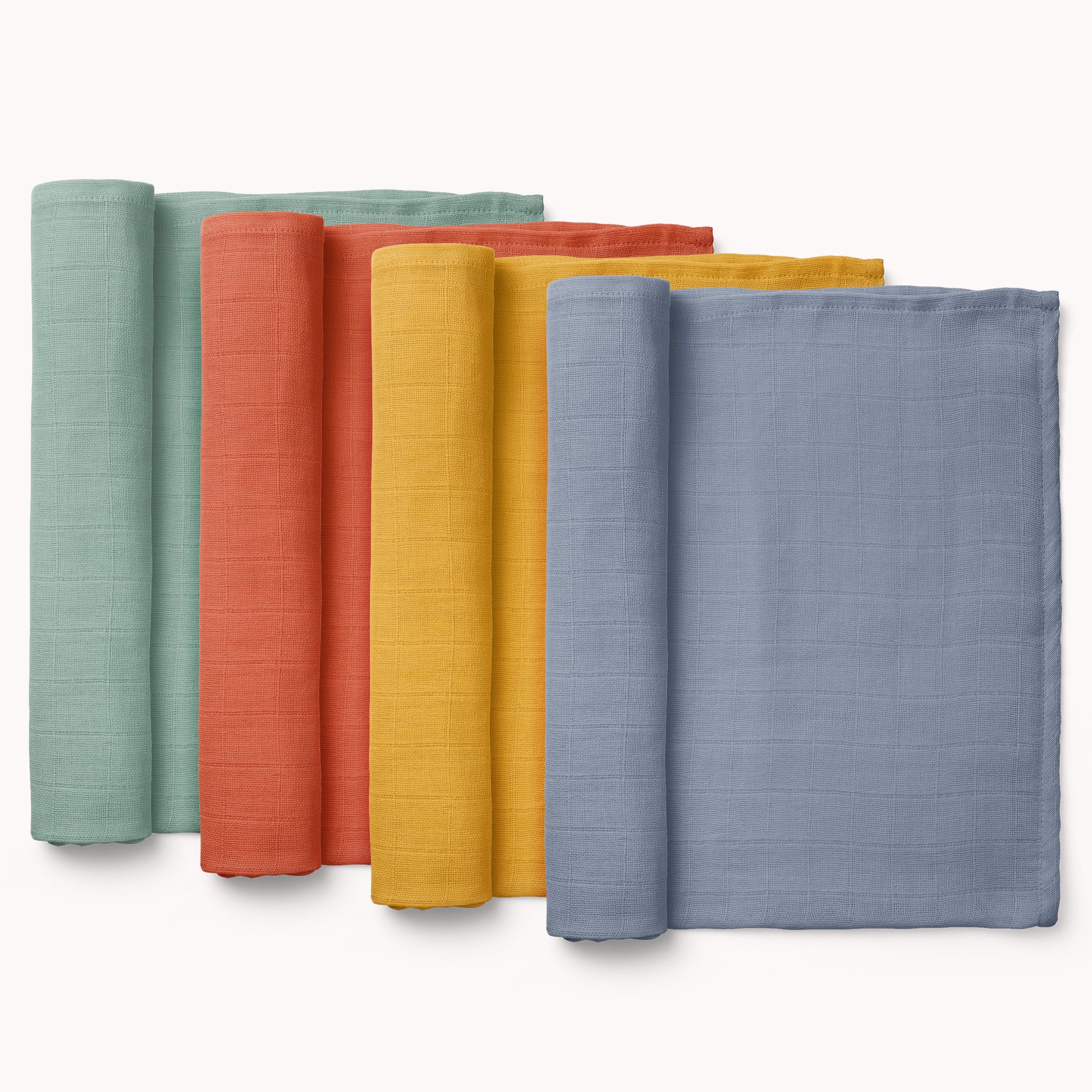 Muslin Bamboo Swaddle Blankets- 4 pack - Natemia
