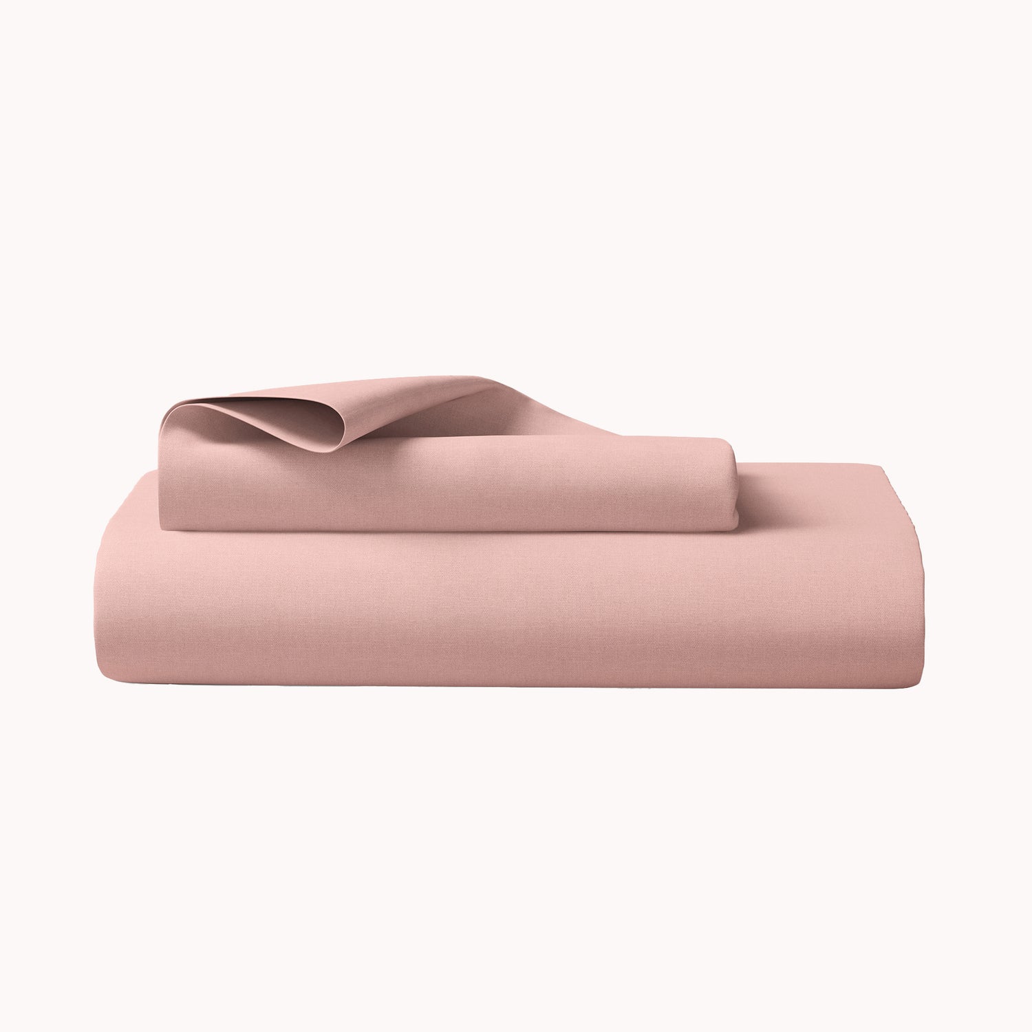 Organic Cotton Full Fitted Sheet Set - Misty Rose - Natemia