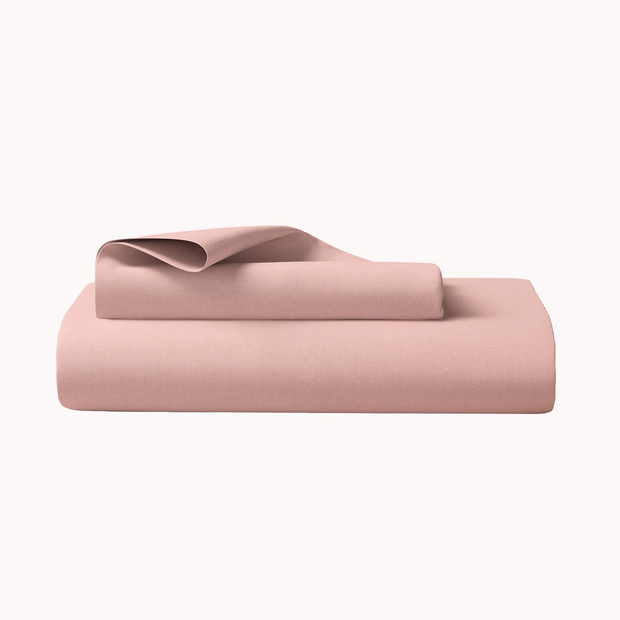 Organic Cotton Full Fitted Sheet Set - Misty Rose - Natemia