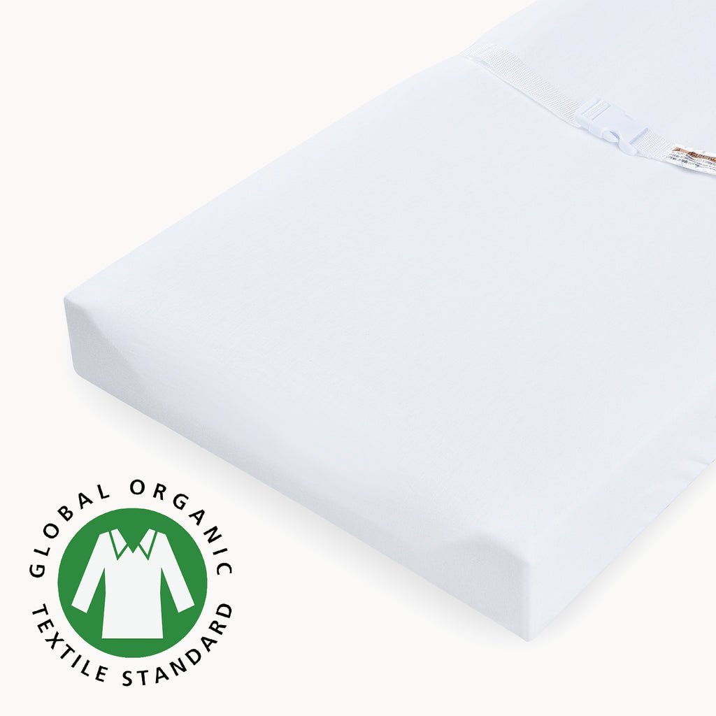 2 Pack Organic Cotton Changing Pad Covers - White - Natemia