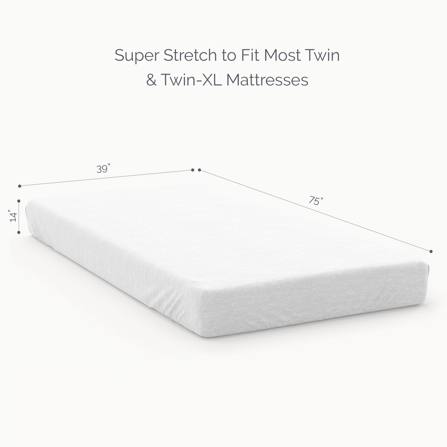 Organic Cotton Fitted Twin Sheet - White - Natemia