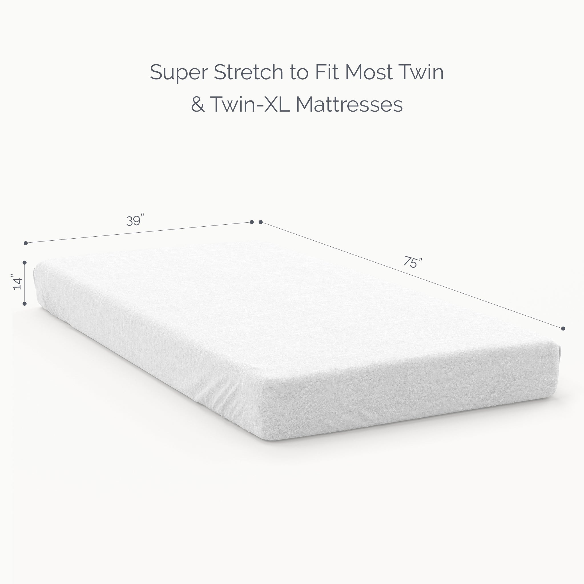 Organic Cotton Fitted Twin Sheet - White - Natemia