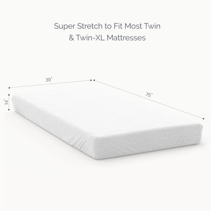 Organic Cotton Fitted Twin Sheet - White - Natemia