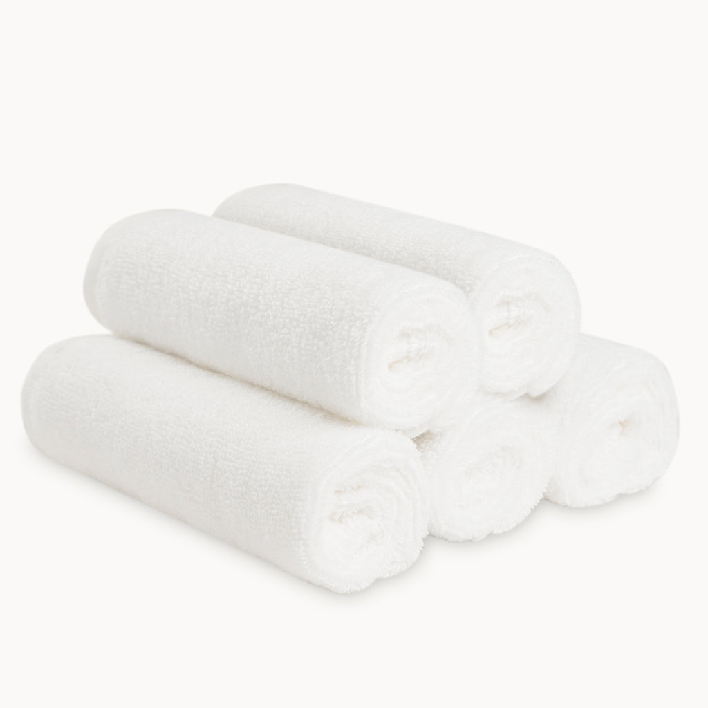 Organic Baby Washcloths-White - Natemia