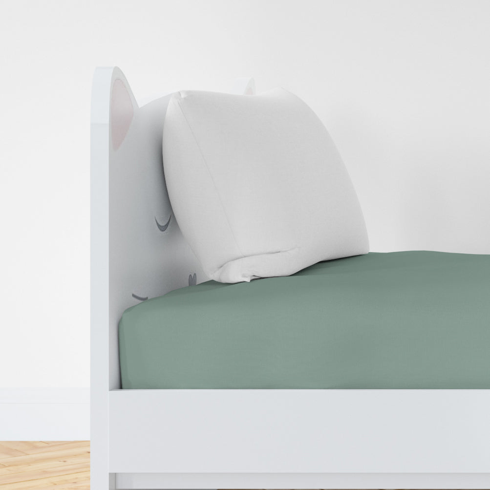 Organic Cotton Fitted Twin Sheet - Lily Pad - Natemia