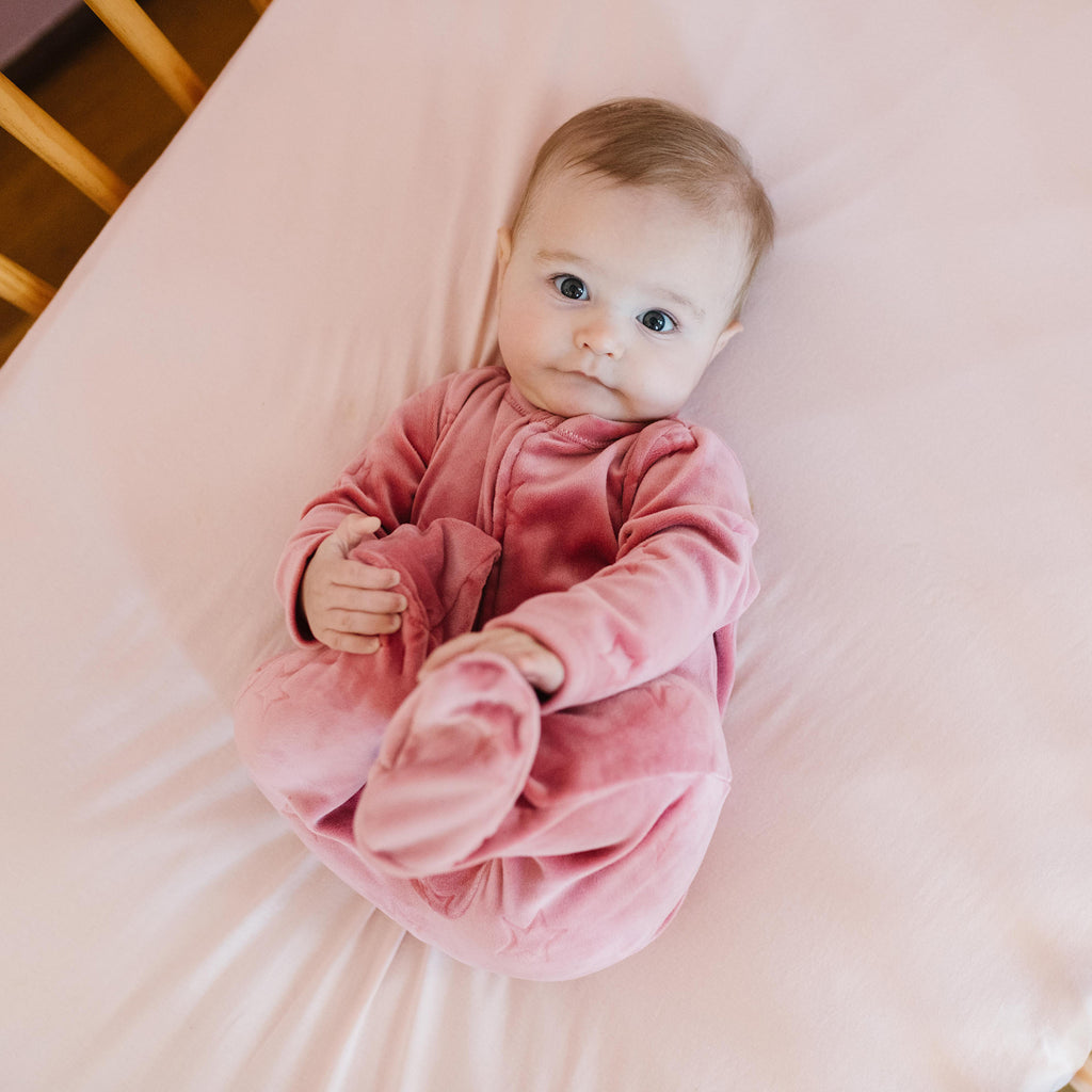 2 Pack Organic Cotton Crib Sheets -  Pink - Natemia