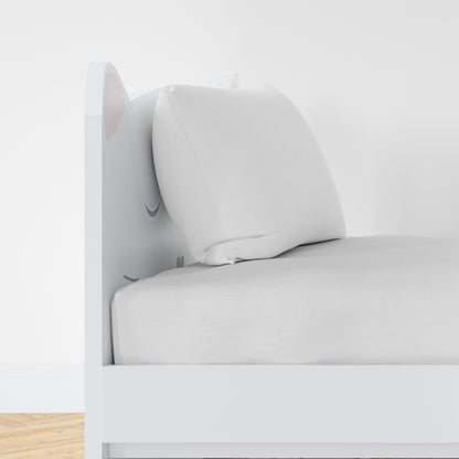 Organic Cotton Fitted Twin Sheet - White - Natemia
